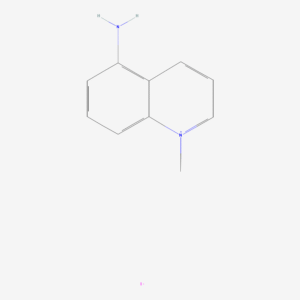 2D chemical structure of 5-Amino-1MQ iodide (C10H11IN2)