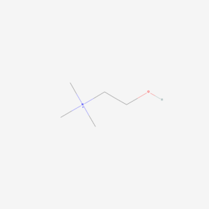 2D chemical structure of choline (C5H14NO+)