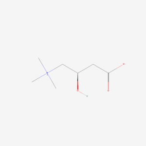 2D chemical structure of L-carnitine (C7H15NO3)